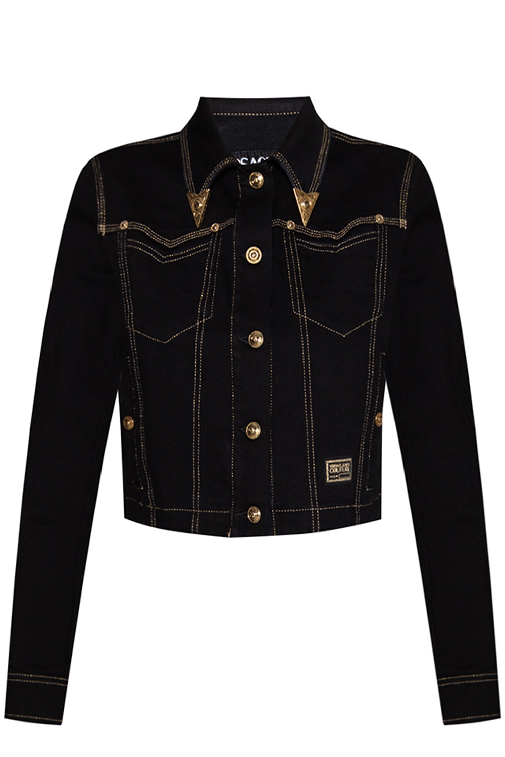 ジャケット・アウター VERSACE JEANS COUTURE Black Denim Jacket Denim Blouson Jacket | VERSACE US